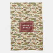 Trendy Colors Kitchen Towel Boho Custom Name Gift キッチンタオル (縦)