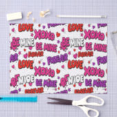 Trendy Comic Book Graffiti "Be Mine" Typography 薄葉紙 (クラフト)