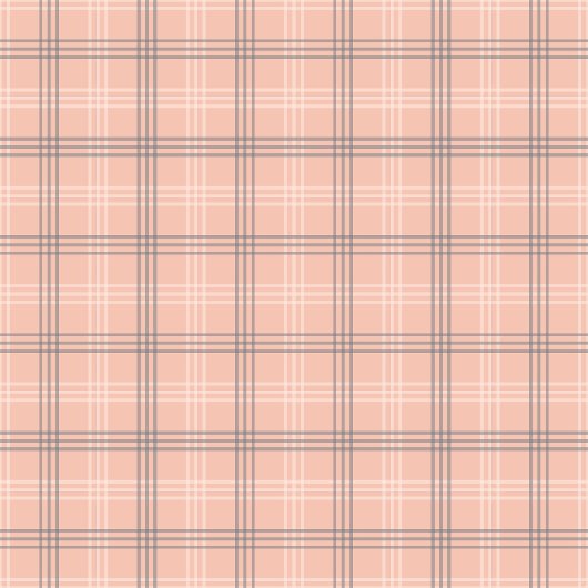 Trendy Coral Napkins Personalized Plaid Table Set