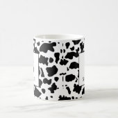 Trendy Cow Print Monogram Initial Name Mug コーヒーマグカップ (中央)