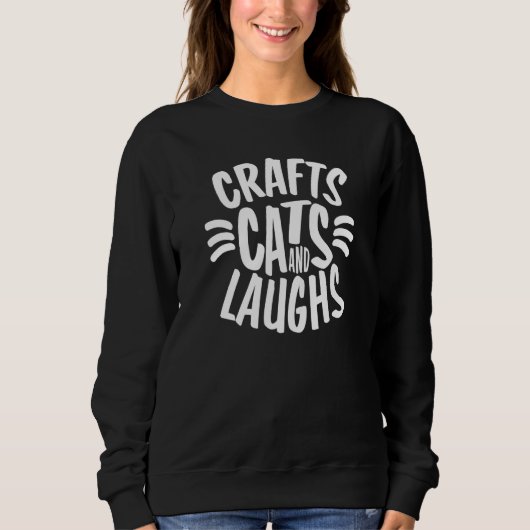 Trendy Crafts Cats and Laughs Whiskers スウェットシャツ (正面)