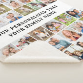 Trendy Custom 36 Photos Collage Cute Modern Family シェルパブランケット (3/4)