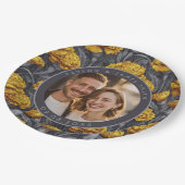 Trendy Custom Carnation Flower Spring Wedding ペーパープレート (アングル)