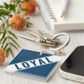 Trendy Custom LOYAL Text Statement Keyring Accesso キーホルダー (正面右)