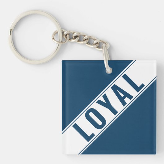 Trendy Custom LOYAL Text Statement Keyring Accesso キーホルダー (正面)
