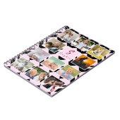 Trendy Custom Name Monogram 11 Photos Collage ノートブック (左側)