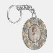 Trendy custom souvenir Floral Calla Lilies キーホルダー (正面左)