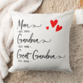 Trendy Custom Year Mom Grandma Great Grandma クッション (ブランケット)