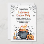 Trendy Cute Costume Halloween Party Invitation     招待状 (正面)