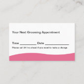 Trendy Cute Dog Grooming Business Cards 予約カード (裏面)