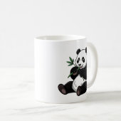 Trendy Cute Panda Bear With Greenery Bamboo  コーヒーマグカップ (正面右)