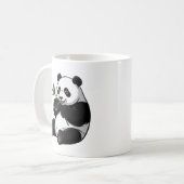 Trendy Cute Panda Bear With Greenery Bamboo  コーヒーマグカップ (正面左)