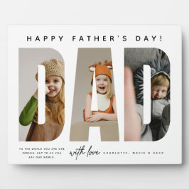 Trendy DAD Custom Photo Collage フォトプラーク