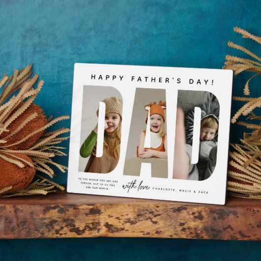 Trendy DAD Custom Photo Collage フォトプラーク (側面)