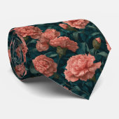 Trendy Dad Gifts Carnation Floral ネクタイ (ロール)