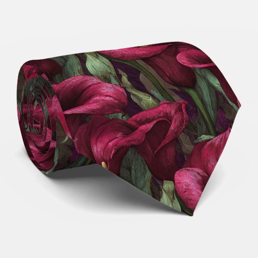 Trendy Dads Day Gifts Calla Lilies ネクタイ (ロール)