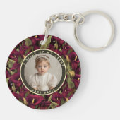 Trendy Dads Day Gifts Calla Lilies Floral キーホルダー (裏面)