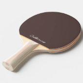 Trendy Dark Mocha Brown Custom Ping Pong Paddle 卓球ラケット (正面アングル)