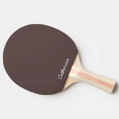 Trendy Dark Mocha Brown Custom Ping Pong Paddle 卓球ラケット (横)