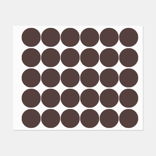 Trendy Dark Mocha Brown - Label ラベル (シート)