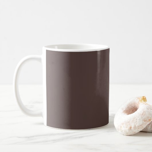 Trendy Dark Mocha Brown - Simple Elegant Mug コーヒーマグカップ (ドーナツ)