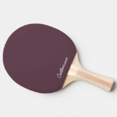 Trendy Dark Plum Brown  Custom Ping Pong Paddle 卓球ラケット (横)
