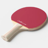 Trendy Deep Raspberry Red Custom Ping Pong Paddle 卓球ラケット (正面アングル)