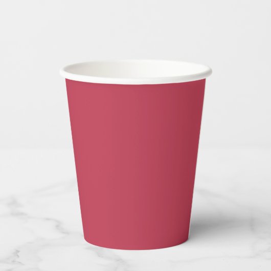 Trendy Deep Raspberry Red - Paper Cups 紙コップ (裏面)