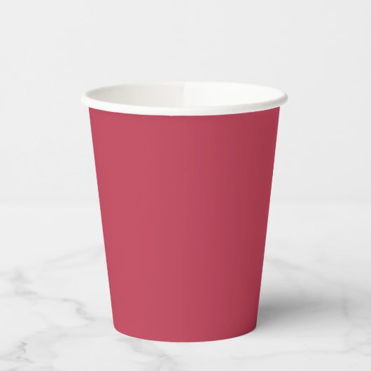 Trendy Deep Raspberry Red - Paper Cups 紙コップ (左)