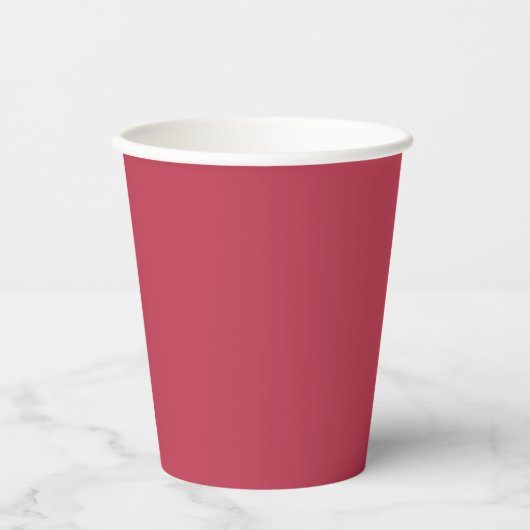 Trendy Deep Raspberry Red - Paper Cups 紙コップ (正面)