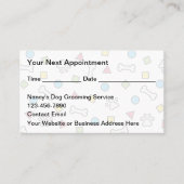 Trendy Dog Grooming Appointment Cards 予約カード (正面)