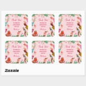 Trendy Doodle Cheers to Grad Photo Thank You スクエアシール (シート)