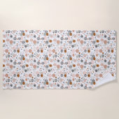 Trendy dots pattern bath towel ビーチタオル (正面)