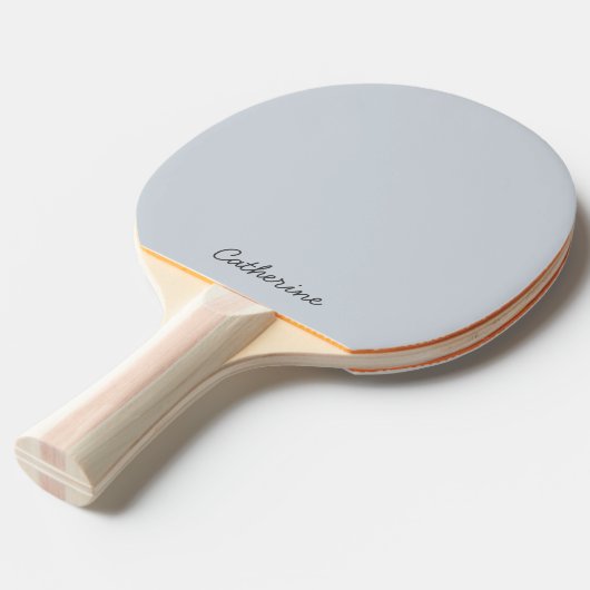 Trendy Dusty Bluish Gray Custom Ping Pong Paddle 卓球ラケット (正面アングル)