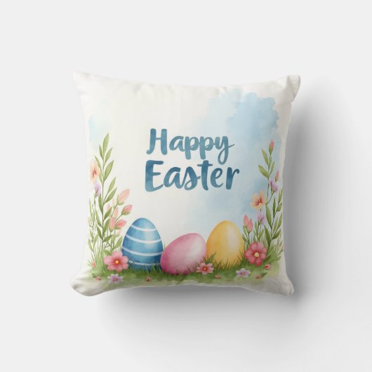Trendy Easter Eggs Beautiful Collection クッション (正面)