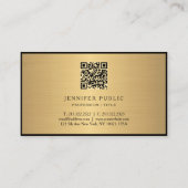 Trendy Elegant Calligraphy Script Bordeaux & Gold 名刺 (裏面)