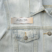 Trendy Elegant Employee Member Calligraphy Script 名札 (インサイチュ)