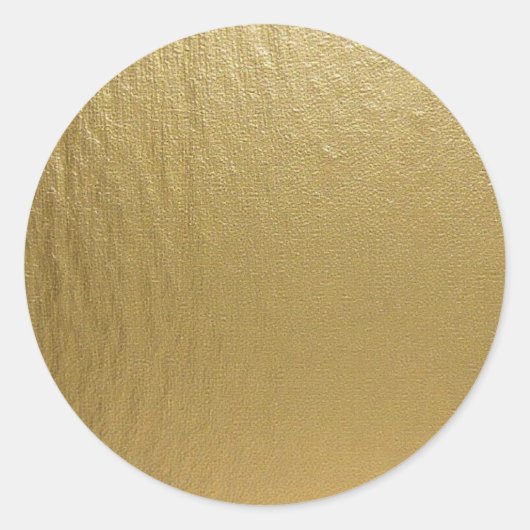Trendy Elegant Glamour Faux Gold  Classic Round St ラウンドシール (正面)