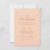 Trendy Elegant Wedding Reception Enclosure Card 出欠カード (正面)