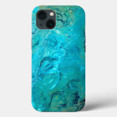 Trendy emerald faux marble abstract design Case-Mate iPhoneケース (裏面)