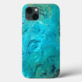 Trendy emerald faux marble abstract design iPhone 13ケース