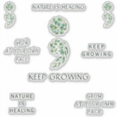 Trendy Encouraging Semicolon Positive Planner Pack シール (正面)