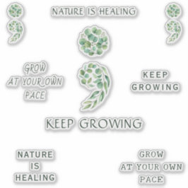 Trendy Encouraging Semicolon Positive Planner Pack シール