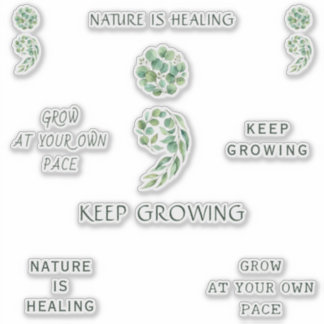 Trendy Encouraging Semicolon Positive Planner Pack シール