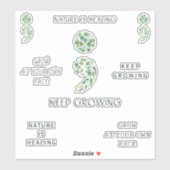 Trendy Encouraging Semicolon Positive Planner Pack シール (シート)