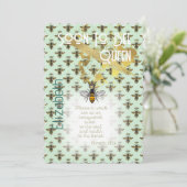 Trendy Faith Sea Green Bee Matrix Gold 招待状 (スタンド正面)
