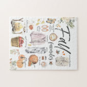 Trendy Fall Favorites | Watercolor Illustrations ジグソーパズル (横)