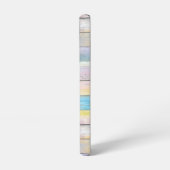 Trendy Faux Pastel Wood Heart Turquoise Bee Faith Samsung Galaxyケース (左側面)