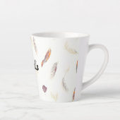 Trendy Feathers Luxury Boho Collection カフェラテマグ (右)