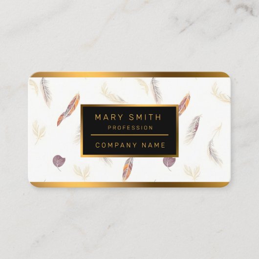 Trendy Feathers Luxury Boho Collection 名刺 (正面)